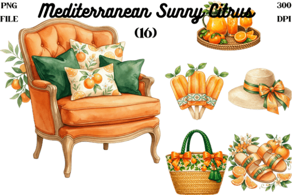 Download Mediterranean Sunny Citrus Clipart PNG - Citrus Collection