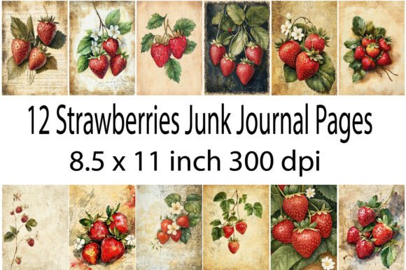 Download Vintage Strawberry Botanical Prints Junk - Botanical Collection
