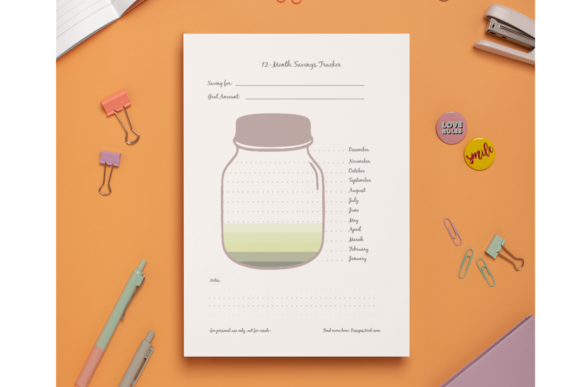 Download 12 Months Savings Tracker, Printables - Printables Collection
