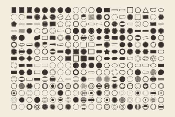 Download 300 Vintage Badge Shapes SVG Set - Shapes Collection