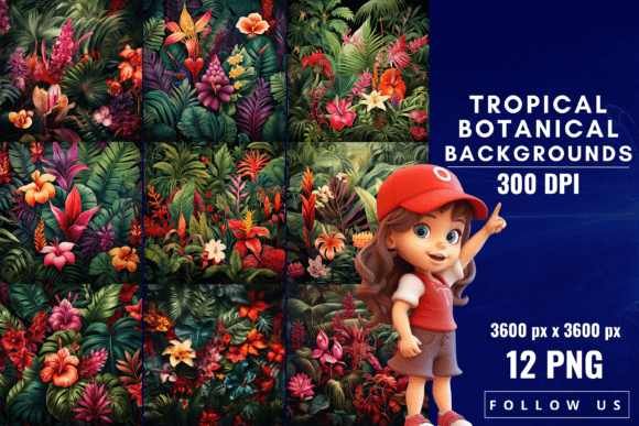 Download Tropical Botanical Background - Botanical Collection