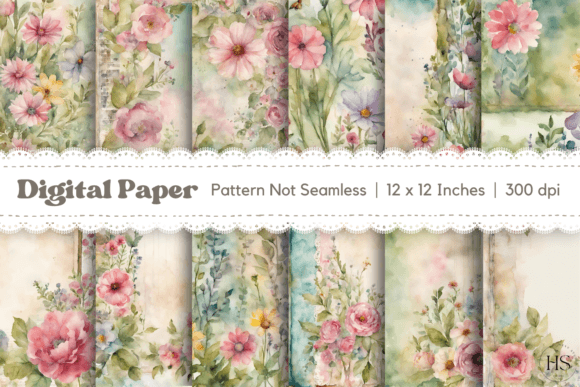 Download 12 Vintage Old Junk Botanical Background - Botanical Collection