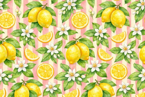 Download Lemon Citrus Seamless PNG Sublimation - Citrus Collection