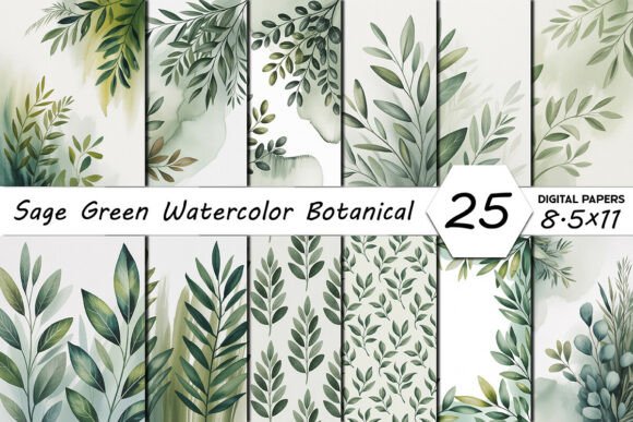 Download Green Watercolor Botanical Background - Botanical Collection