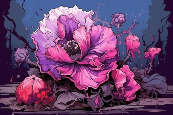 Download Botanical Textures Floral Poppy Nature - Botanical Collection