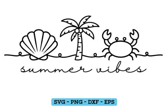 Download Summer Vibes PNG SVG, Seashells - Premium Resources